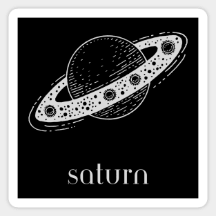 Planet Saturn-Planet Earth Sticker